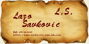 Lazo Savković vizit kartica